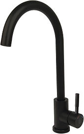 Смеситель для кухонной мойки ARGO SOLID 35-03 высокий поворотный излив, черный