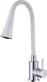Смеситель для кухонной мойки ARGO SOLID35-12 гибкий излив,аэратор 2режима,белый