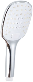 Лейка для душа массажная ARGO MARS, 3-х функциональная, d 100х125 мм, хром/белый