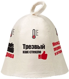 Шапка для бани и сауны "Индикатор настроения" "Нot Pot", войлок