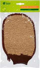 Мочалка, варежка 15х24 см, для бани и сауны "Банные штучки"