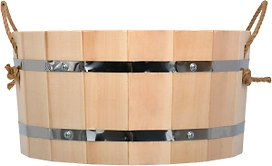 Ушат "шайка", 10 л, «С лёгким паром» липа "Банные штучки"