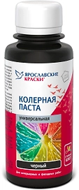 Паста колерная универсальная Ярославские краски черный бутылка 0,1 л