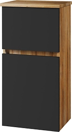 Пенал навесной  MISTY Ива 40х80 см МДФ графит/каштан