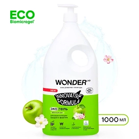 Средство Wonder lab для мытья посуды с ароматом яблочного цвета, 1 л
