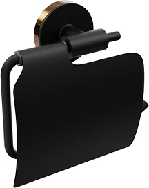 Держатель для туалетной бумаги с крышкой LORD FORA черный