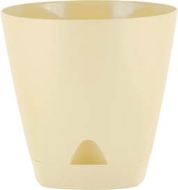 Горшок для цветов AMSTERDAM D 250мм с прикорневым поливом 8 л Сливочный