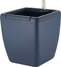 Горшок с автополивом InGreen Munchen 5л  2,2л, квадратный, вулканический серый