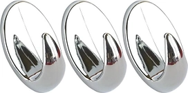 Крючки пластик Kleber на липкой ленте 55 см хром 3 шт