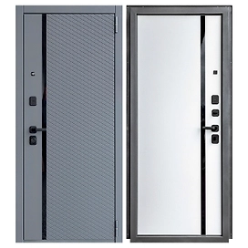 Дверь металлическая Дверной Континент ДК80 графит, белый снег 86х205 см, правая