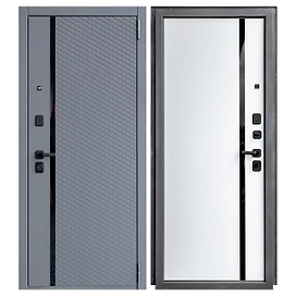 Дверь металлическая Дверной Континент ДК80 графит, белый снег 96х205 см, правая