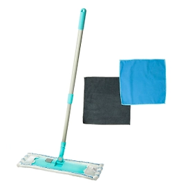 Набор для уборки You'll love ТРИО, швабра с насадкой, 2 салфетки, серый