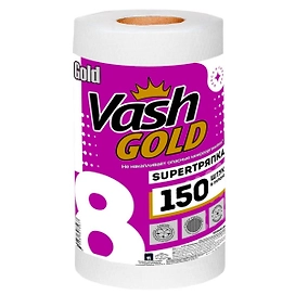Тряпки Vash gold для уборки в рулоне, 150 листов