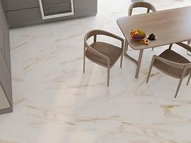 Керамический гранит напольный Azori Calacatta Royal светло-бежевый 60х60 см