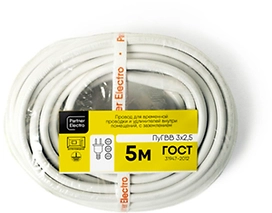 Провод Партнер-Электро ГОСТ ПУГВВ 3Х2,5 5м