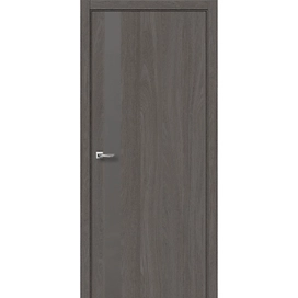 Межкомнатная дверь Casaporte ТОЛЕДО 03 ПВХ с зарезами 200х70 см, серый
