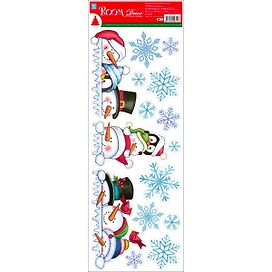 Наклейка Room Decor Снеговики 21х53 см