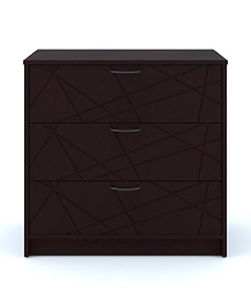 Комод Феликс 3 ящика напольный 80х48х78 см, черный