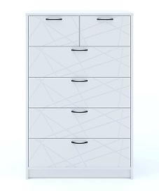 Комод напольный Феликс 6 ящиков 80х48х123 см, белый