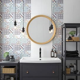 Керамическая плитка Керамин Лидс белая 40х27,5 см