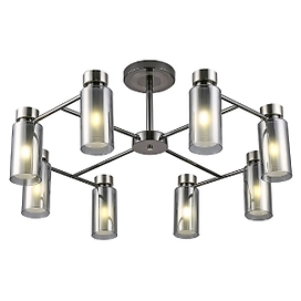 Люстра потолочная 1115/8PL, Е14, хром