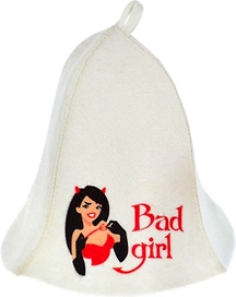 Шапка для бани и сауны Hot Pot  Bad girl войлок