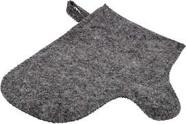 Рукавица для сауны серая Hot Pot войлок