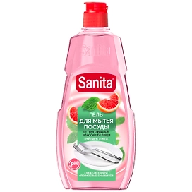 Средство для мытья посуды Sanita универсальное Грейпфрут и мята, 450 мл