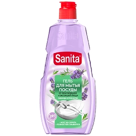 Средство для мытья посуды Sanita универсальное Лаванда и розмарин, 450 мл