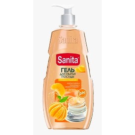 Средство для мытья посуды Sanita универсальное Мандарин и белый чай, 900 мл