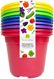 Набор горшков Color 11*8,5 см (уп.10 шт), разноцвет