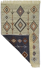 Коврик двухсторонний Kilim Gold бежевый/серый 60x120 см