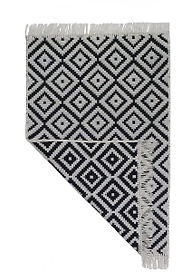 Коврик двухсторонний Kilim Gold черный/серый 60x120 см