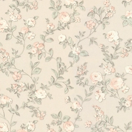 Обои виниловые Monte Solaro Floral 1,06х10,05 м бежевые с рисунком