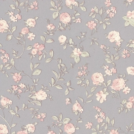 Обои виниловые Monte Solaro Floral 1,06х10,05 м серые с рисунком