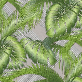 Обои виниловые Euro Decor Villa Riviera 1,06х10,05 м ярко-зеленые с рисунком