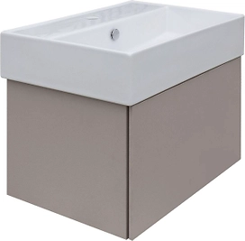 Тумба под раковину навесная SANITA Luxe Novel NVLSLCW60232W1 57x35x40 см серая