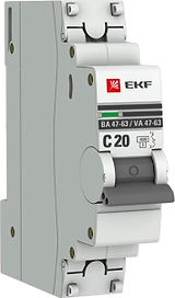 Автомат однополюсный EKF PROX 1P 20А С