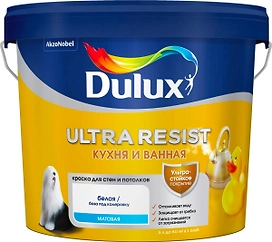 Краска Dulux Ultra Resist Кухня и Ванная полуматовая BC 4,5 л