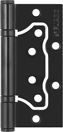 Петля универсальная без врезки FUARO 500-2BB/BL 100x2,5 черный матовый