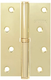 Дверная петля разъемная врезная PUNTO 113 30961 100x70x2,5 мм матовое золото