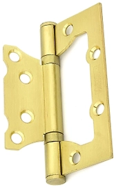 Дверная петля разъемная накладная ФАБРИКА ЗАМКОВ 100х75х2,5 мм матовая латунь