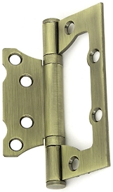 Дверная петля разъемная накладная ФАБРИКА ЗАМКОВ 100х75х2,5 мм античная бронза
