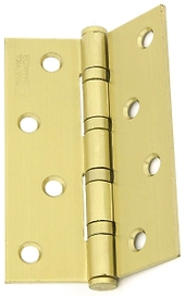 Дверная петля универсальная врезная ФАБРИКА ЗАМКОВ 100х70х2,5 мм матовая латунь