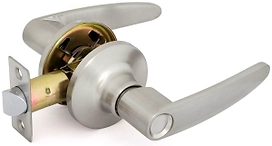 Дверная ручка-защелка ФАБРИКА ЗАМКОВ 3501E без фиксатора матовый никель