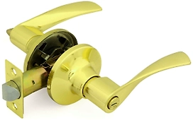 Дверная ручка-защелка PALLADIUM 3902 PB BK с фиксатором золото