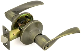 Дверная ручка-защелка PALLADIUM 3902 AB BK с фиксатором античная бронза