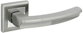 Дверная ручка для межкомнатной двери ФАБРИКА ЗАМКОВ FZ 07 S SN никель