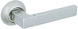 Дверная ручка для межкомнатной двери PALLADIUM Quadra матовый хром