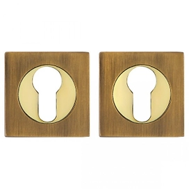 Дверная накладка под цилиндр FUARO ET KM AB/GP-7 золото-бронзовая